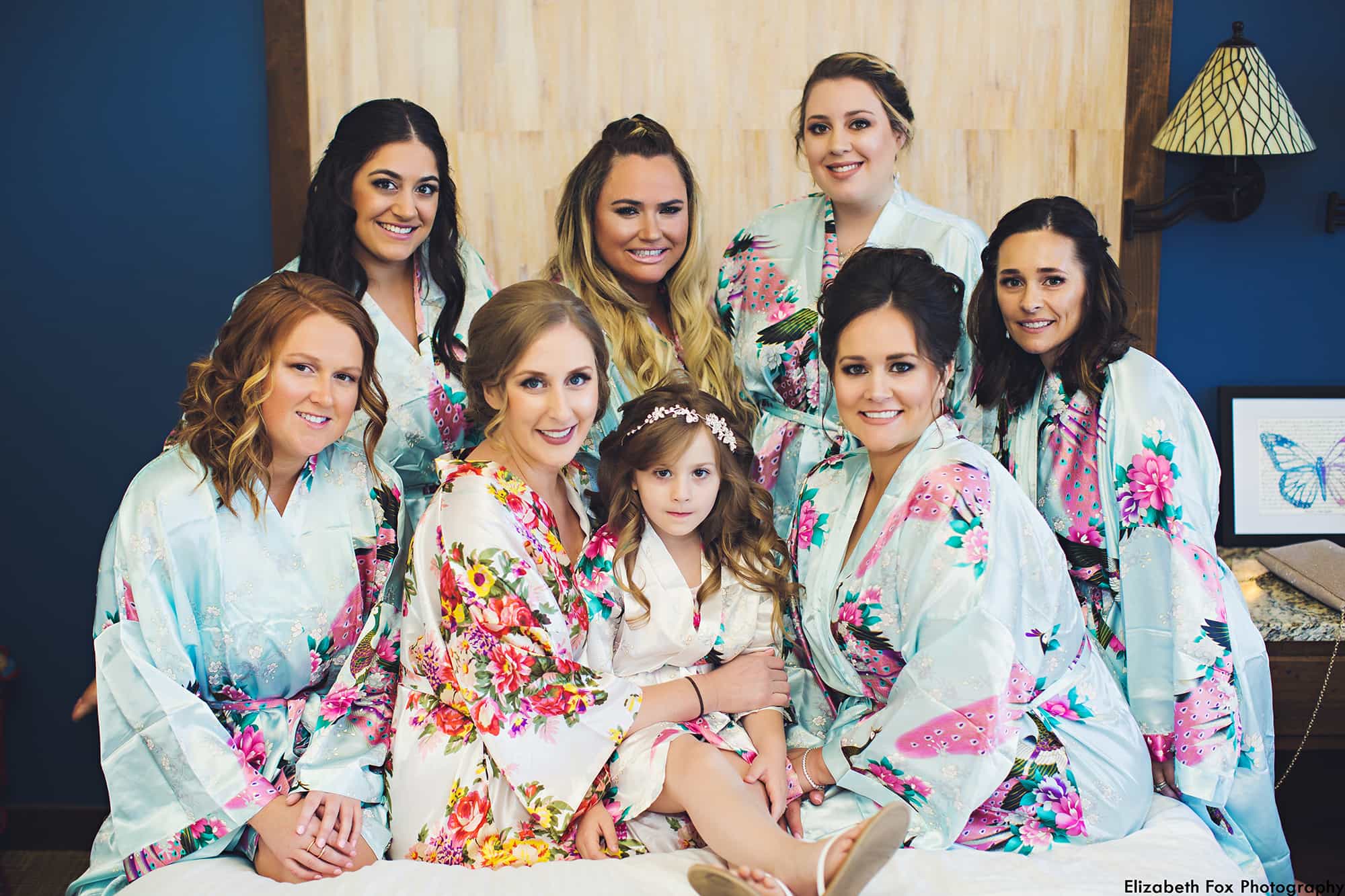 Bridesmaids in kimonos